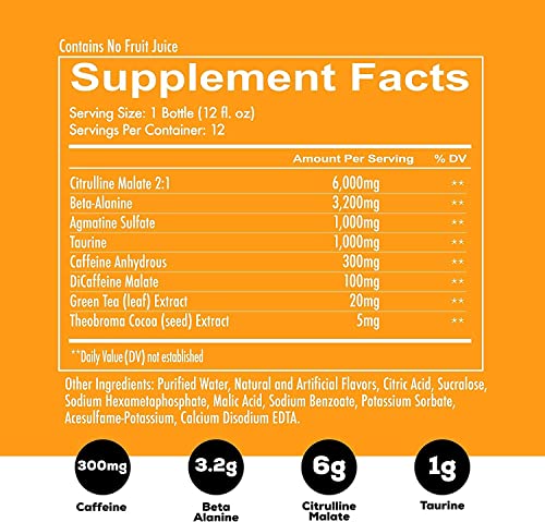 REDCON1 Total War Ready to Drink Pre Workout - Endurance Boosting, Keto Friendly RTD Formula - Amino Acid + Citrulline Mal...
