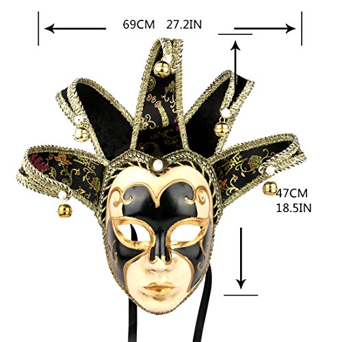 YU FENG Venetian Comedy Mask Exquisite Decoration Jester Masks for Party Holloween
