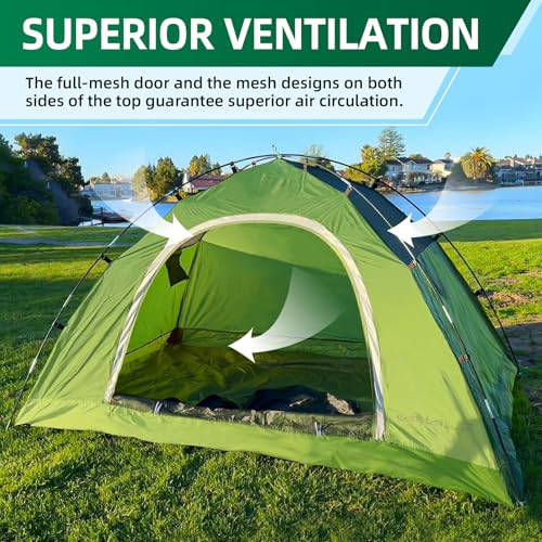 Camping Tent for 2 Person, 4 Person, 6 Person - Waterproof Two Person Tents for Camping, Small Easy Up Tent for Family, Ou...