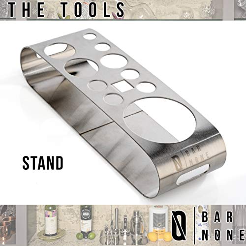 BAR NONE The Cocktail Set | 12-Piece Stand Bar Set Exquisite Quality Bartender Kit Tools | Martini Shaker Jigger Shot Mudd...