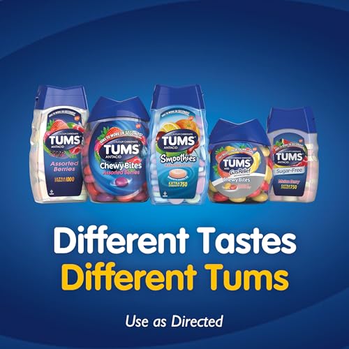 TUMS Chewy Bites Chewable Antacid Tablets for Ultra Strength Heartburn Relief, Mixed Fruit - 200 Count