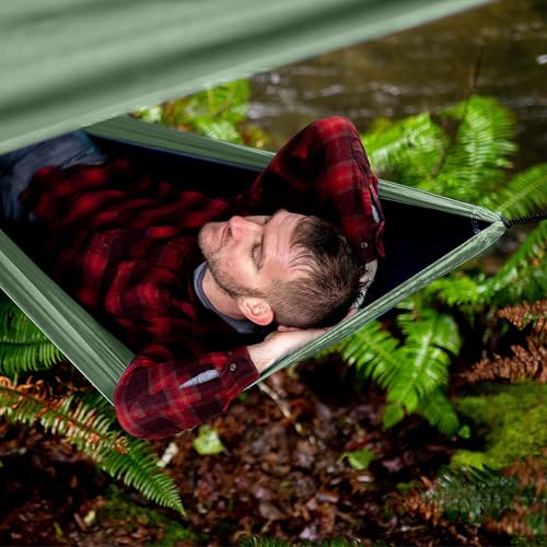 Wise Owl Outfitters Hammock Rain Fly – Waterproof Camping Tarp Cover with Tent Stakes & Carry Bag, Ultralight Shelter for ...