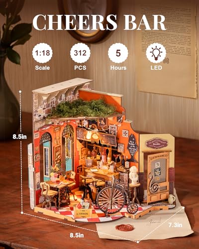 Rolife DIY Miniature House Kit for Adults, Mini Wooden Dollhouse Kit, Tiny House Diorama Building Kits-Birthday Christmas ...