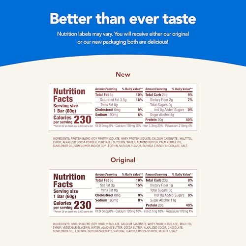 think! Protein Bars, High Protein Snacks, Gluten Free, Sugar Free Energy Bar with Whey Protein Isolate, Brownie Crunch, Nu...