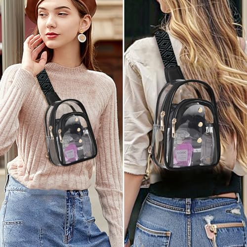 XYWstore Clear Sling Bag for Stadium Events, Crossbody Bag for Women - Stadium Approved