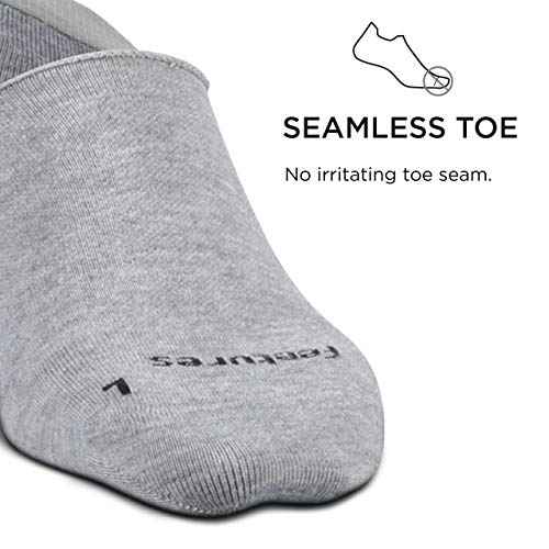 Feetures Everyday Light Cushion Invisible Sock for Men - Anti-Slip Sock Liner with Targeted Compression - (1 Pair)