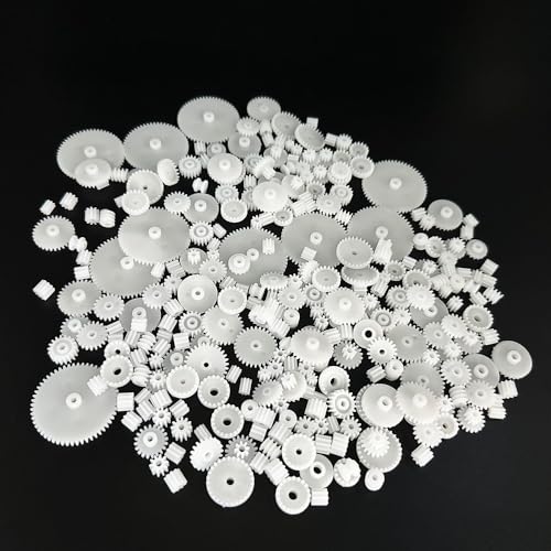 200PCS Module 0.5 Plastic Gear Single Gear Spindle Gear Small Motor Gears for DC Motor RC Car Robot DIY Model Toy Parts (W...