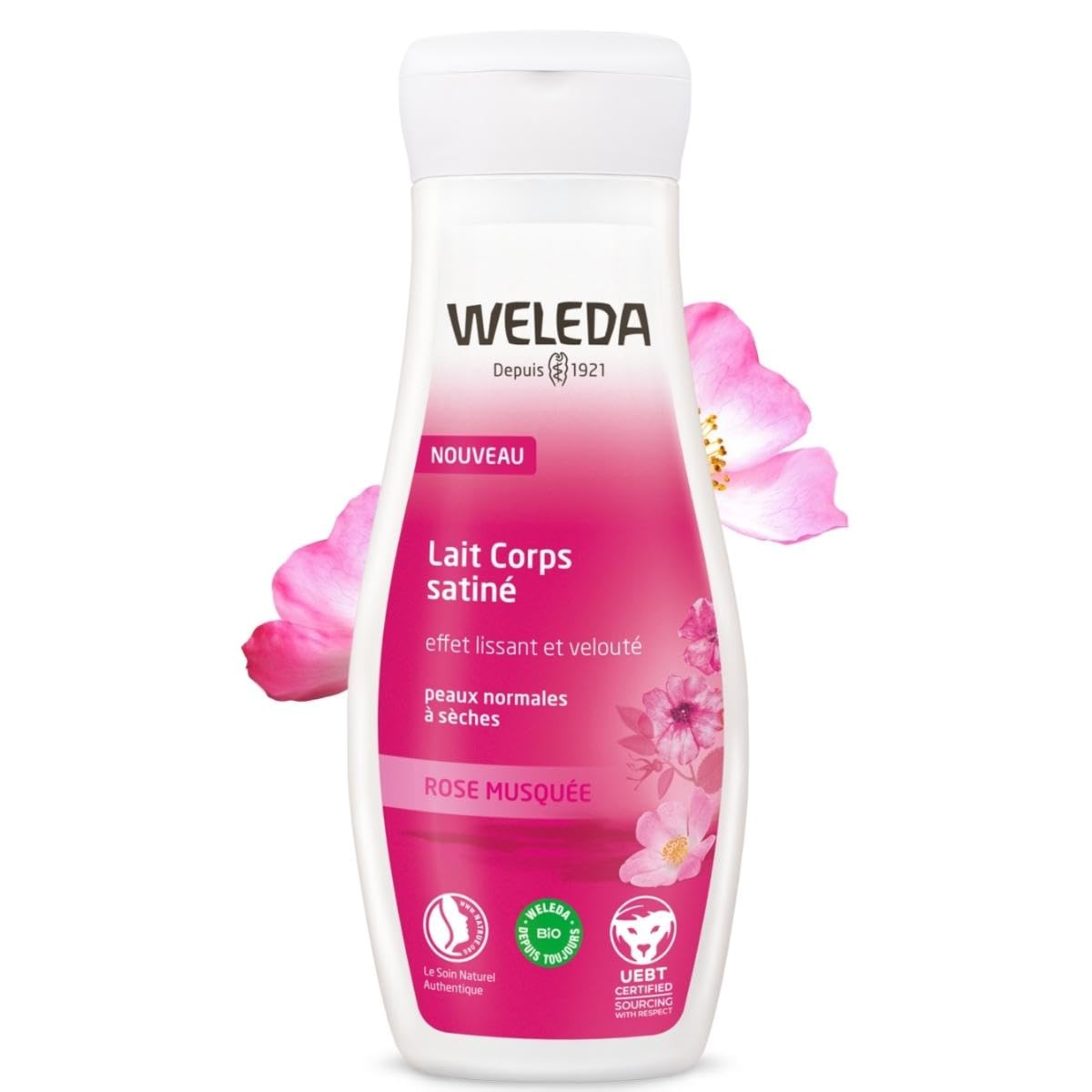 Weleda Pampering Wild Rose Body Lotion, Plant Rich Moisturizer with Wild Rose Oil, Jojoba Oil and Shea Butter, 6.8 Fl Oz (Pack o
