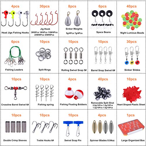 PLUSINNO Fishing Lures Baits Tackle Including Crankbaits, Spinnerbaits, Plastic Worms, Jigs, Topwater Lures, Tackle Box an...