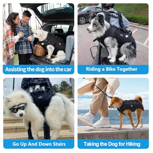 wakytu Dog Backpack Carrier for Medium Dogs Emergency Backpack, Old, Disabled, Joint Injuries, Arthritis, Rehabilitation C...