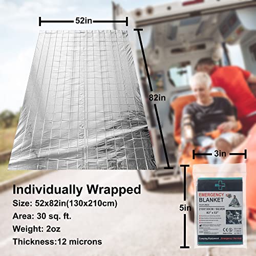 General Medi Emergency Blanket (12-Pack),Emergency Silver Foil Blanket– Perfect for Outdoors, Hiking, Survival, Marathons ...