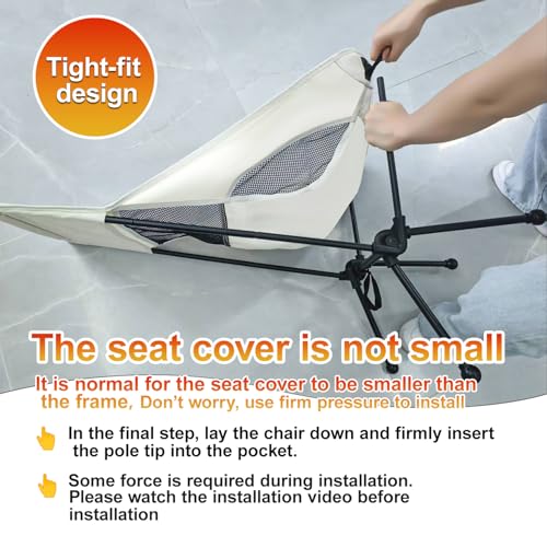 IEJ Ultralight High-Back Camping Chair - Portable Folding Backpacking Chair with Anti-sag Footmuffs, Supports up to 300 lb...