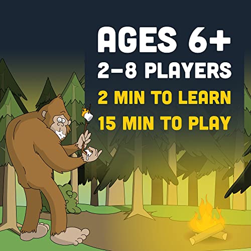 Camping with Sasquatch by Big Discoveries - A 128-Count Family Card Game with a Roar! | Fun Rummy Meets Slapjack Card Game...