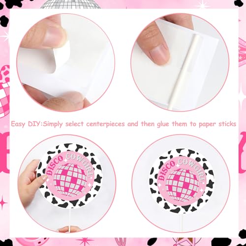 JOYMEMO 24 Pieces Disco Space Cowgirl Photo Booth Props - Western Themed Party Decorations, Let's Go Girls Birthday Party ...