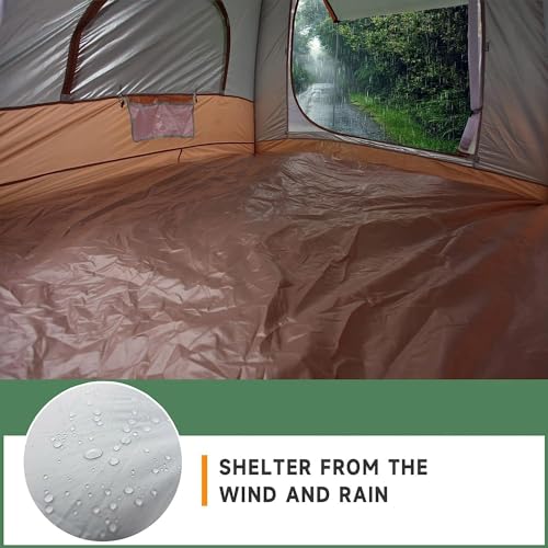 Umbalir Upgrade Inflatable Camping Tent with Pump, Easy Setup 4 Season Glamping Tent, 2-4 Persons Waterproof Windproof Out...