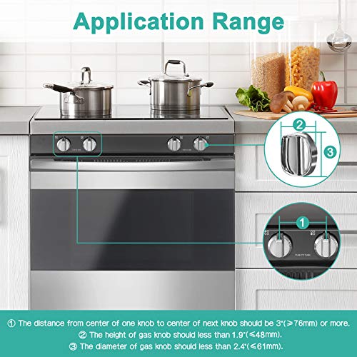 Mom's Choice Gold Awards Winner - Stove Knob Covers for Child Safety (5 + 1 Pack) Double-Key Design and Upgraded Universal...