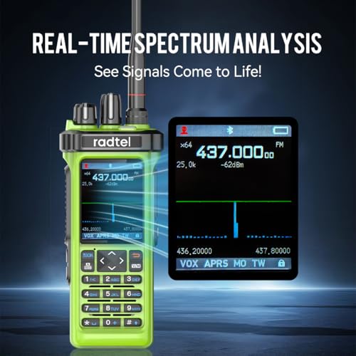 Radtel RT-950 PRO Ham Radio TX GPS/APRS, 10W Walkie Talkie Long Range Handheld Two Way Radio, AM/FM/CB/SW/MW/LW RX, Blueto...