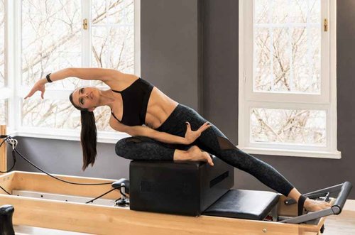 Pilates Sitting Box for Pilates Reformer by SEWD - Pilates Equipment for Home Gym and Professional Studio Use, Pilates Reformer Accessory for Pilates Exercises