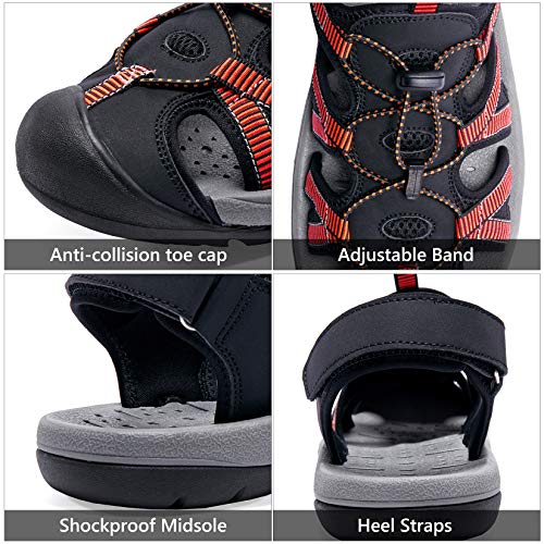 CAMELSPORTS Men's Hiking Sandals Closed Toe Outdoor Beach Sandal Waterproof Sport Fisherman Sandals Water Shoes