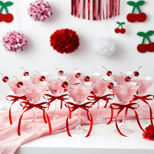 Maxdot 30 Set A Tini Bit Older Birthday Party Supplies 5 oz Espresso Martini Glasses Plastic Mini Champagne Tower with Bow...