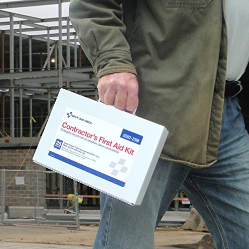First Aid Only 9302-25M 25-Person Contractor's First Aid Kit for Home Renovation, Job Sites, and Construction Vehicles, 17...