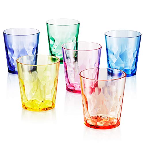 SCANDINOVIA - 13oz Unbreakable Premium Drinking Glasses Set of 6 - Made in Japan - Super Grade Acrylic Plastic - Perfect f...