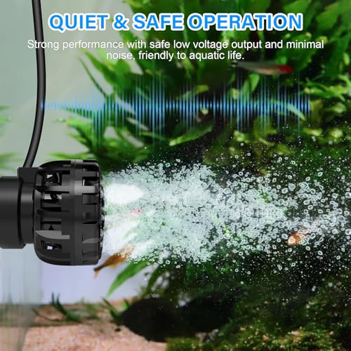 hygger Aquarium Wave Maker for 5-10 Gallon Fish Tanks, Adjustable DC Power Heads for Aquarium with Controller, Aquarium Ci...