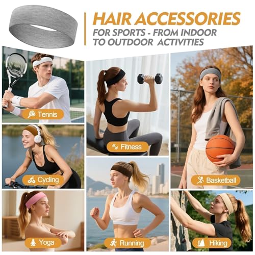 Headbands for Women Valentines Day Gifts for Her - 8 Pcs Head Bands Non Slip for Women's Hair Accessory Stretchy Fabric He...