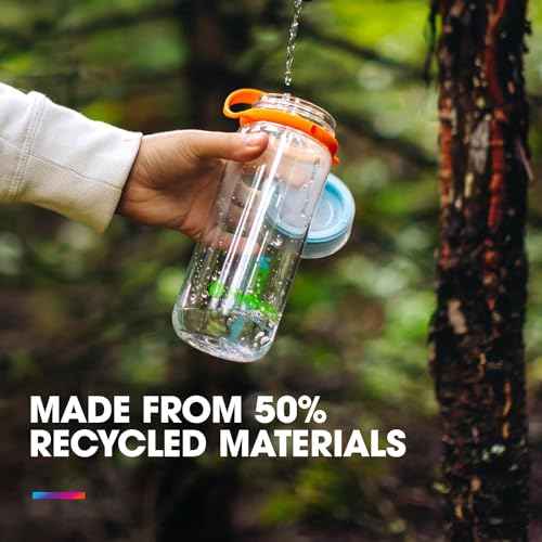 HydraPak Recon Twist & Sip - Wide Mouth Recycled Plastic Water Bottle (24oz or 32oz) - Eco Friendly, BPA Free, Easy Carry