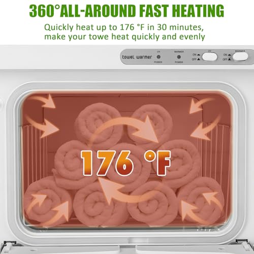 Hot Towel Warmer, 8L Hot Towel Cabinet, 2-in-1 Quick Heating Towel Warmers Spa for Facials Spa Estheticians Massage Salon and Home