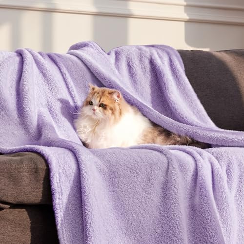 Whale Flotilla Extra Large Lilac Throw Blanket for Couch, Decorative Soft Warm Fleece Bed Blankets, Plush Fluffy Thick Sof...