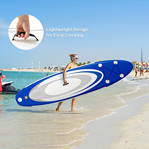 Goplus Inflatable Stand up Paddle Board, 10'/10.5'/11' SUP 6" Thick with Premium Accessories, Adjustable Aluminum Paddle, ...