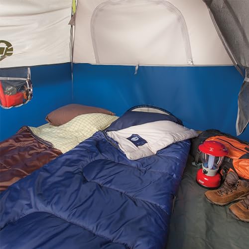 Coleman Brazos 20/30°F Adult Cool-Weather Sleeping Bag with No-Snag Zipper & Stuff Sack, Machine Washable, Great for Campi...