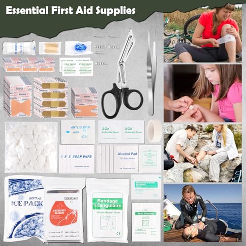 DLMD 320 PCS Survival Kits First Aid Kit, Gifts for Men Christmas Him Dad, Survival Gear and Equipment with Tactical Molle...