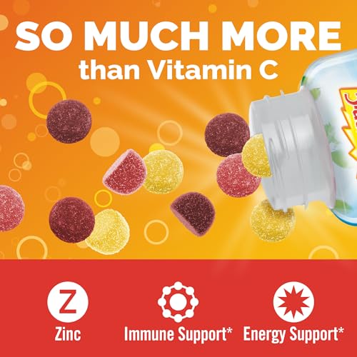 Emergen-C 750mg Vitamin C Gummies for Adults, Immune Support Gummies, Gluten Free, Strawberry, Lemon and Blueberry Flavors...