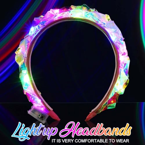 Kilshye Light Up Headbands LED Headpiece Rave Hair Accessories