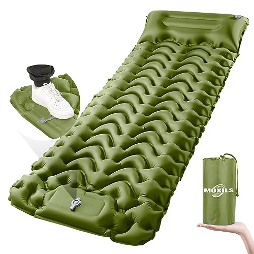 MOXILS Sleeping Pad, Ultralight Inflatable Sleeping Pad for Camping, Built-in Pump, Ultimate for Camping, Hiking, Airpad, ...