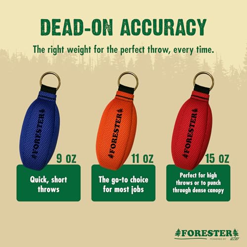 FORESTER Arborist Throw Line Kit | Throw Weight & 166ft Rope | Ultra Slick 100% Polyester Rope | Arborist Equipment for Tr...