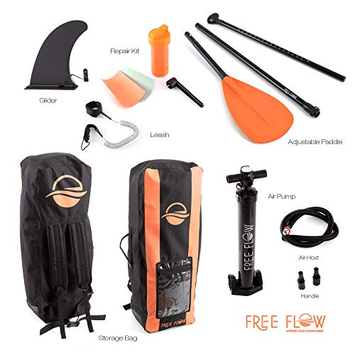 SereneLife Inflatable Stand Up Paddle Board, Wide Stable Design with Non-Slip EVA Deck Pad, Includes Premium SUP Accessori...