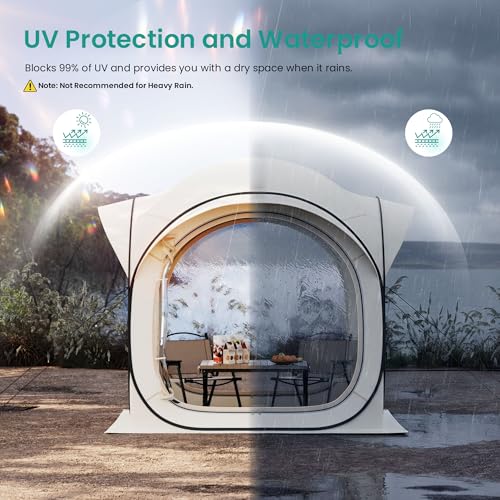 6x6ft Outdoor Gazebo Screen Tent, Bubble Tent for Outside, Mosquito Proof & Sun Shade Canopy, Rainproof Camping Sun Shelte...