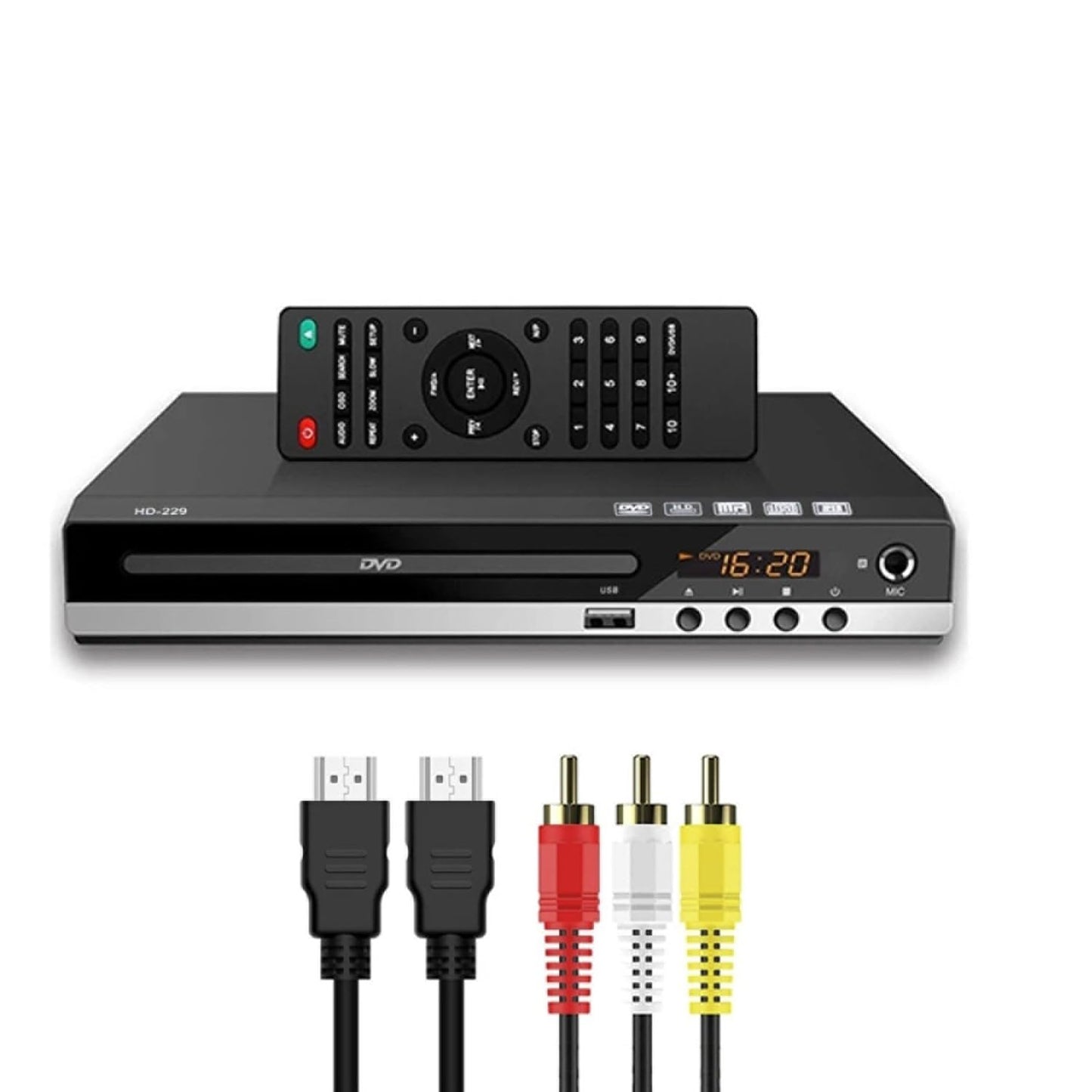 Hd Dvd Player For Tv Cd Player For Home Hdmi And Rca Cables Remote Control Usb Input 1080P All Region Free Breakpoint Memory Sup