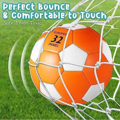 Libima 12 Pcs Soccer Balls with Pump Official Size 3/4/5 Soccer Ball Bulk for Child Adult School Sport Training Practice Christmas Operation