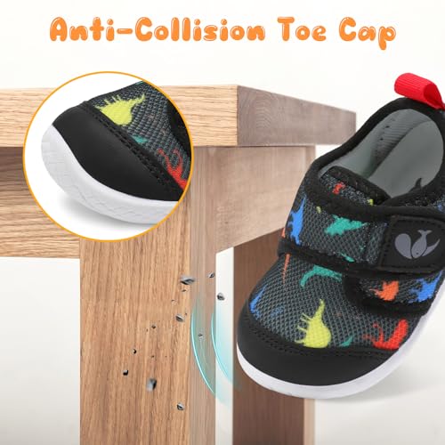 FEETCITY Baby First Walking Shoes Boys Girls Infant Sneakers Crib Shoes Breathable Lightweight Slip On Shoes