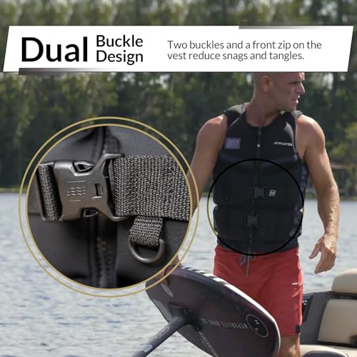 Jetpilot Unisex Adult Life Jacket, Shaun Murray Neoprene Life Vest, USCG and Transport Canada Approved PFD, Great for Padd...