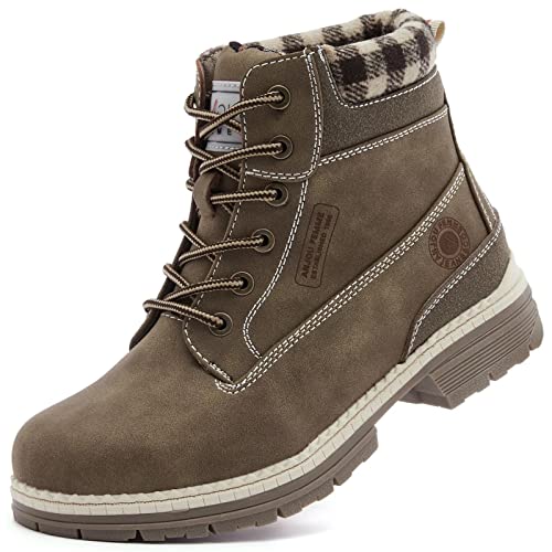 ANJOUFEMME Work Hiking Boots for Women Waterproof - Womens Outdoor Ankle Boots Lightweight Snow Winter Boots for Trekking ...