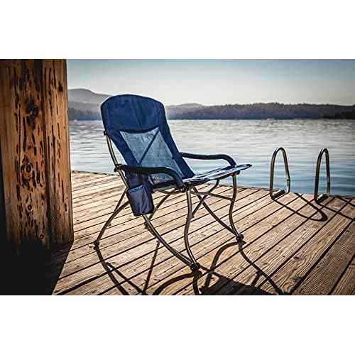Picnic TIME PT-XL Heavy Duty Camping Chair, XL Beach Chair, 400 lb Capacity Camp Chair