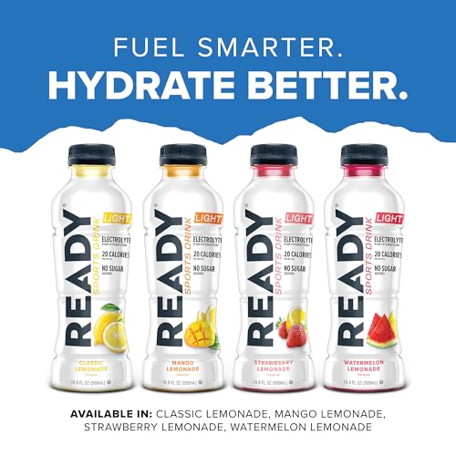 Ready® Sports Drink Light – The Ultimate Low-Calorie Hydration Drink with 4 Different Electrolytes – No Added Sugars – Nat...