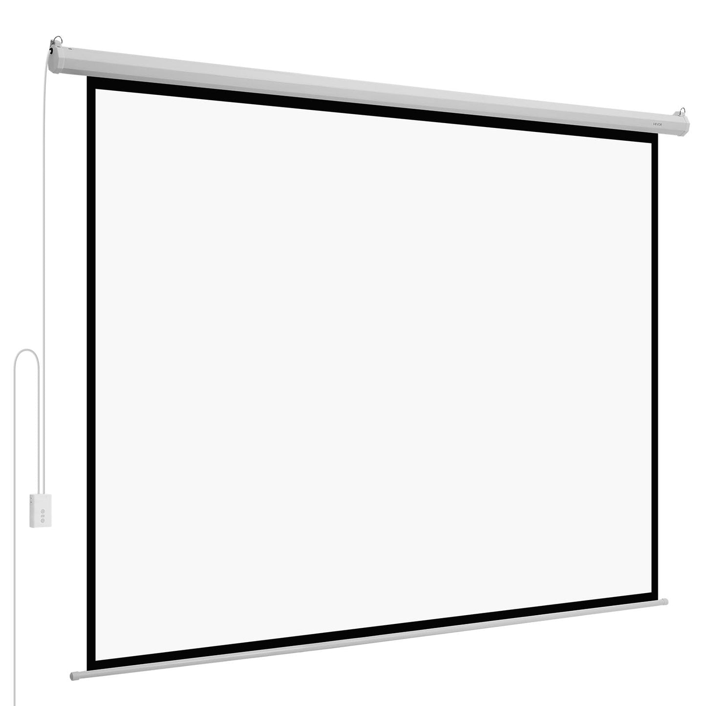 VEVOR Motorized Projector Screen, 120 inch 4:3 1080 HD Electric Projector Screen, Wall Mounted Projection Dispaly Projector with Remote Control, Automatic Movie Screen for Family Home Office Theater