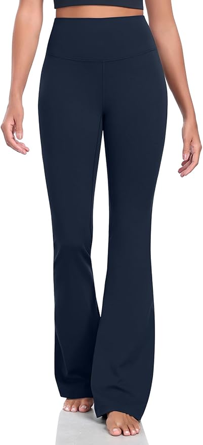 HeyNuts Harmony Flare Leggings 29"/30.5"/32.5"/34.5", High Waisted Tummy Control Wide Leg Bootcut Yoga Pants Lounge Soft