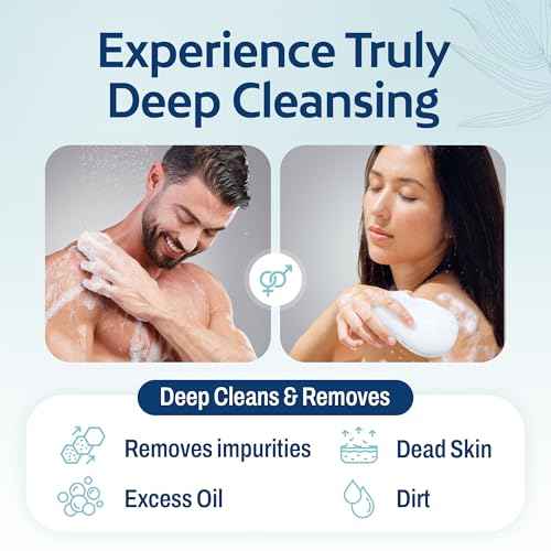 HartFelt 7 Pack Body Exfoliation Beauty Box with Body Wash Scrubber | Super Soft Exfoliating Bath Sponges for Shower Women & Men | Chemical-Free Bathing Sponge Set for Dead Skin Removal | Gift Box